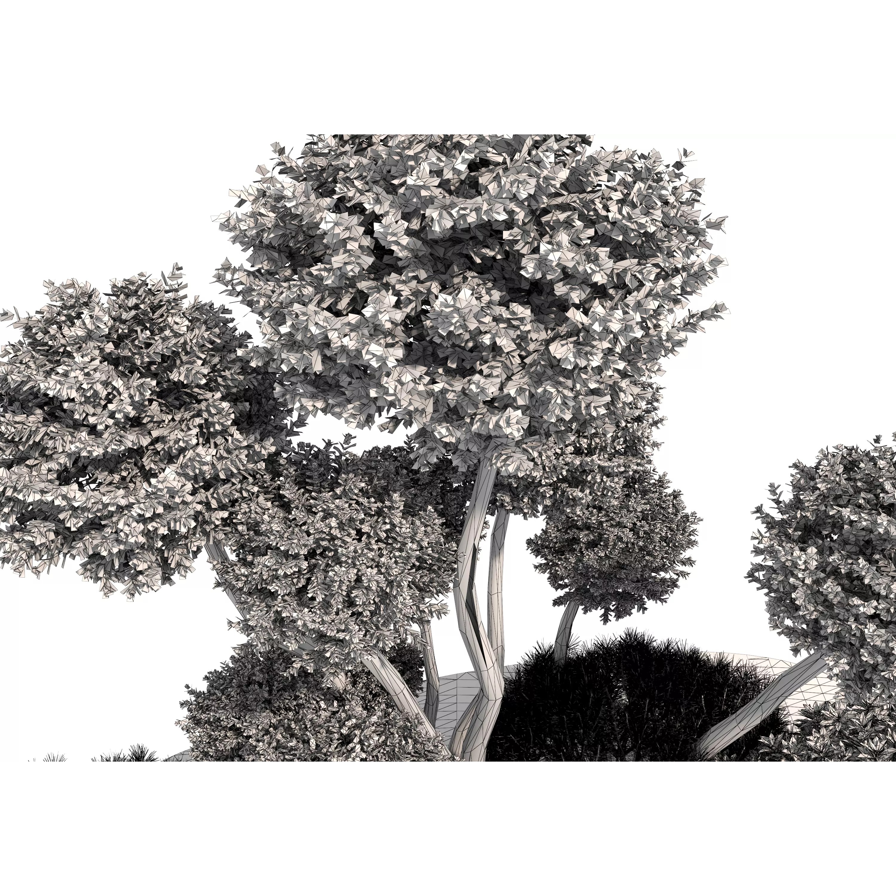 Flower Bed Plants - Low-Poly Game-Ready 3D Model - View 19