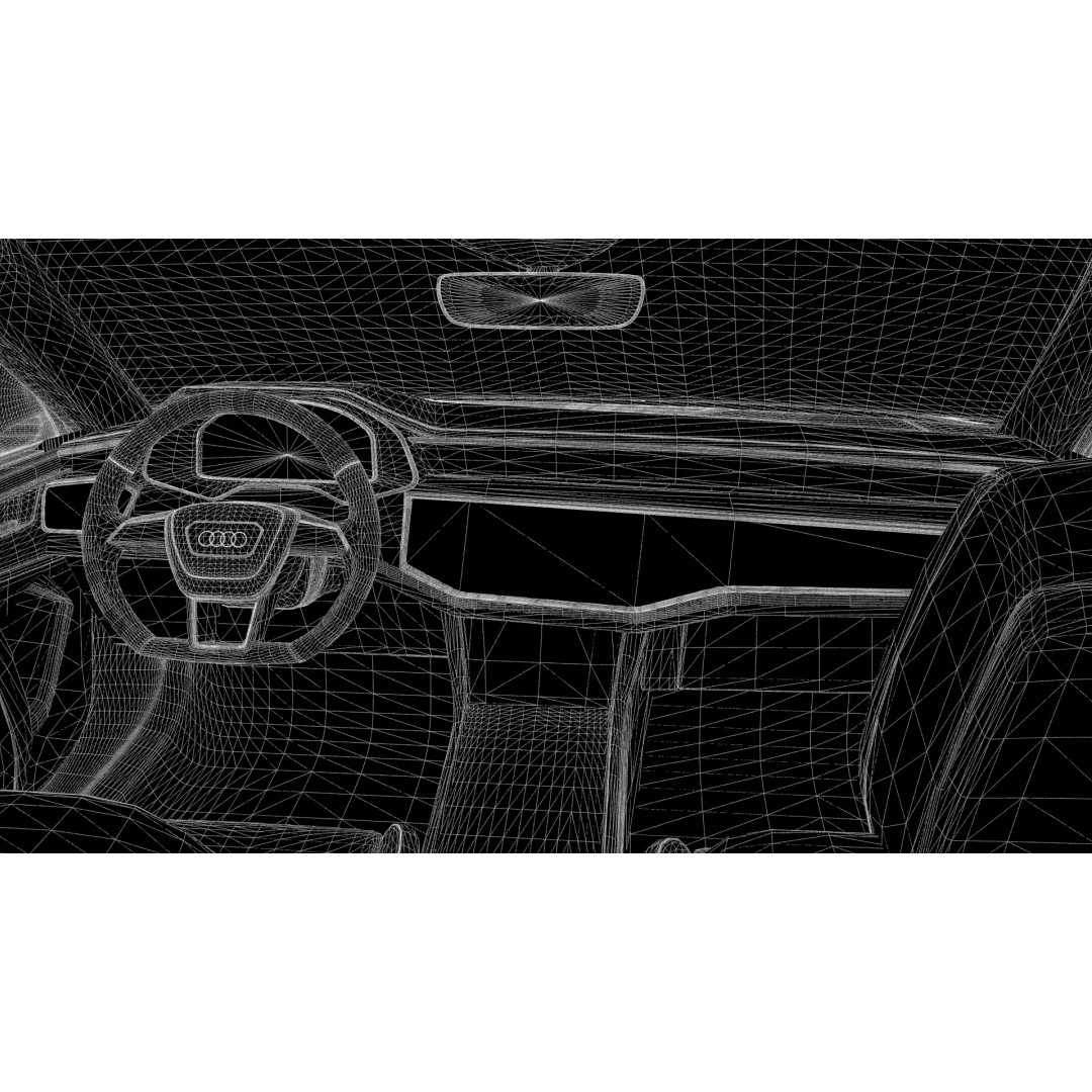 Audi Q8 3D Model – Rigged Low Poly Game Asset, FBX, OBJ