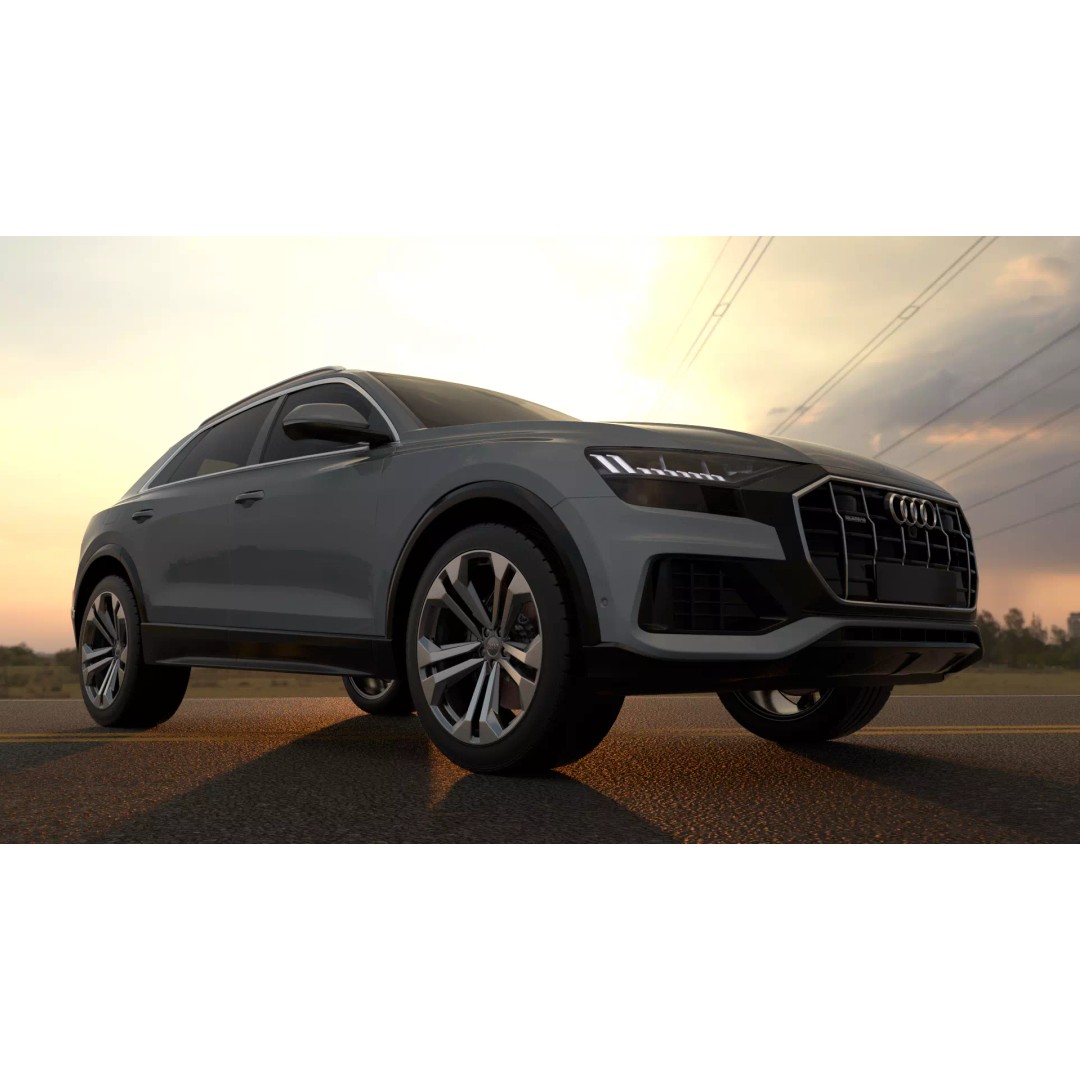 Audi Q8 3D Model – Rigged Low Poly Game Asset, FBX, OBJ - View 10