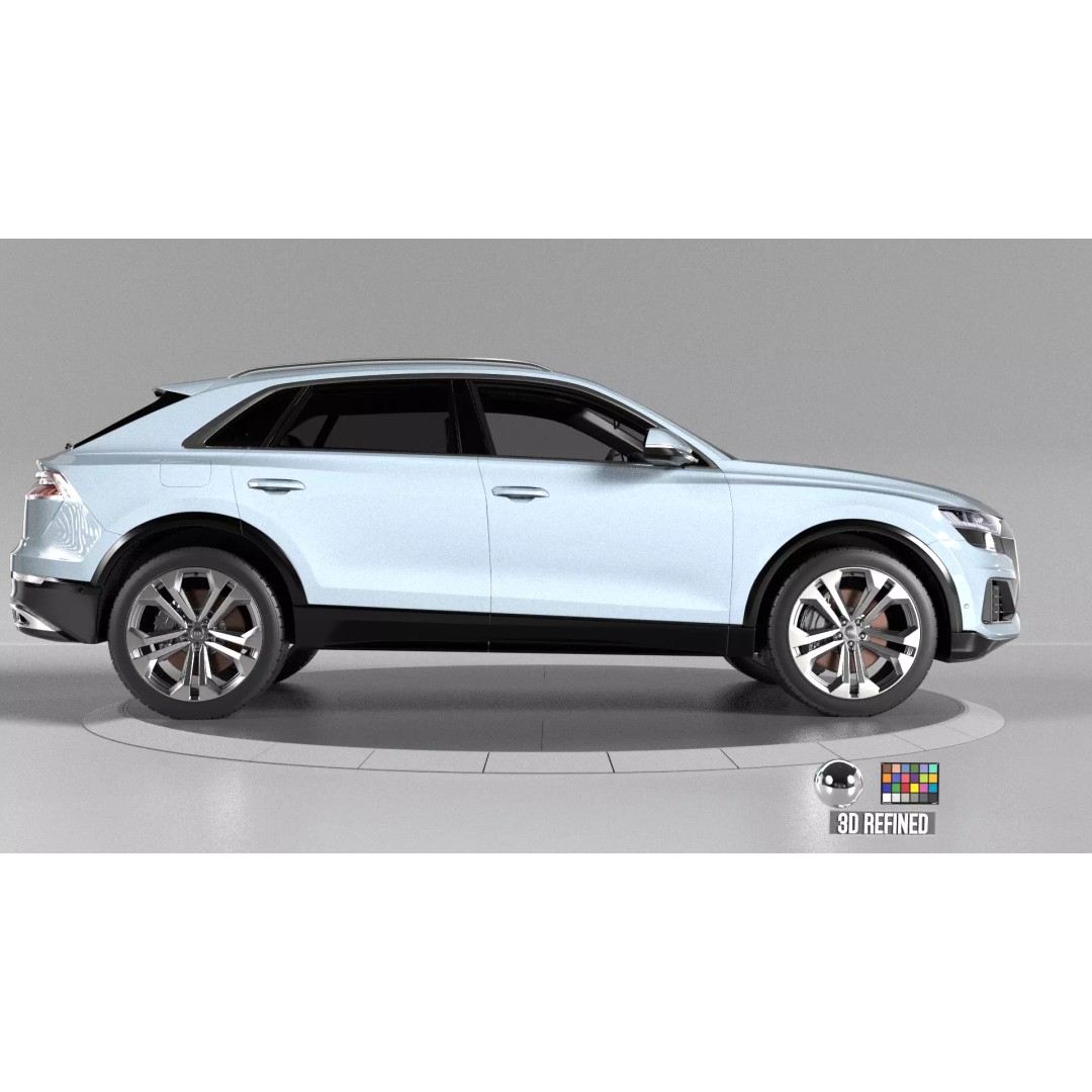 Audi Q8 3D Model – Rigged Low Poly Game Asset, FBX, OBJ - View 15