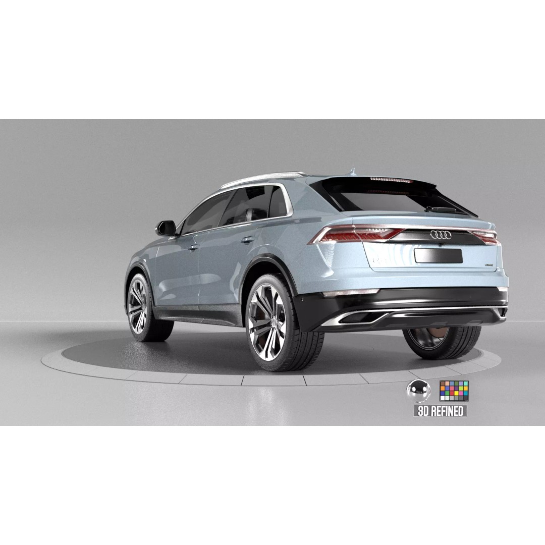 Audi Q8 3D Model – Rigged Low Poly Game Asset, FBX, OBJ - View 16