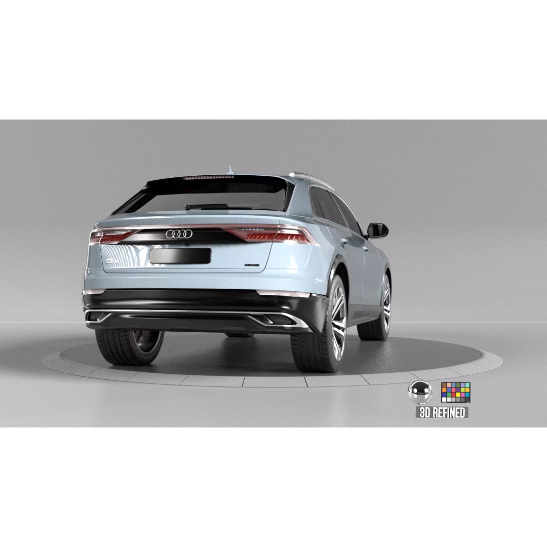 Audi Q8 3D Model – Rigged Low Poly Game Asset, FBX, OBJ - View 17