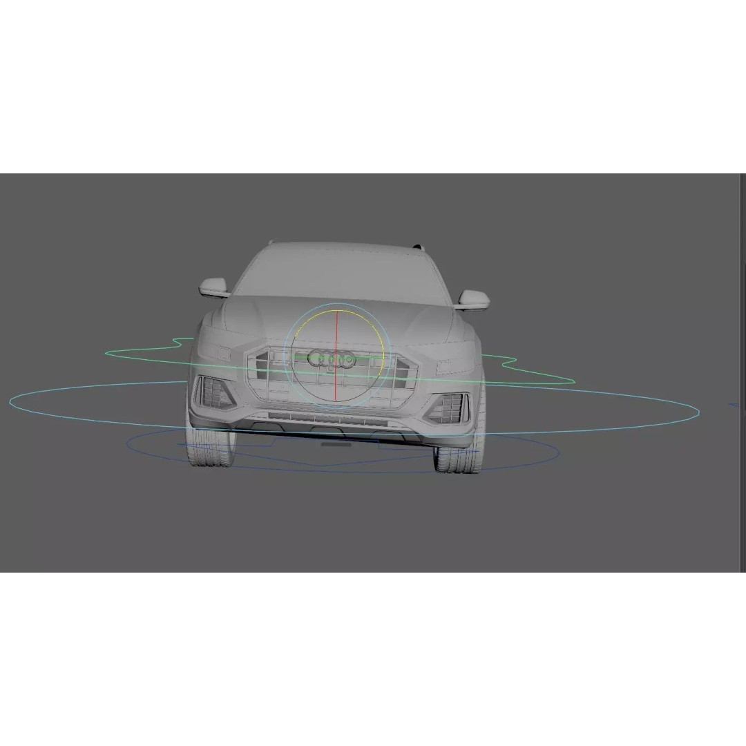 Audi Q8 3D Model – Rigged Low Poly Game Asset, FBX, OBJ - View 23