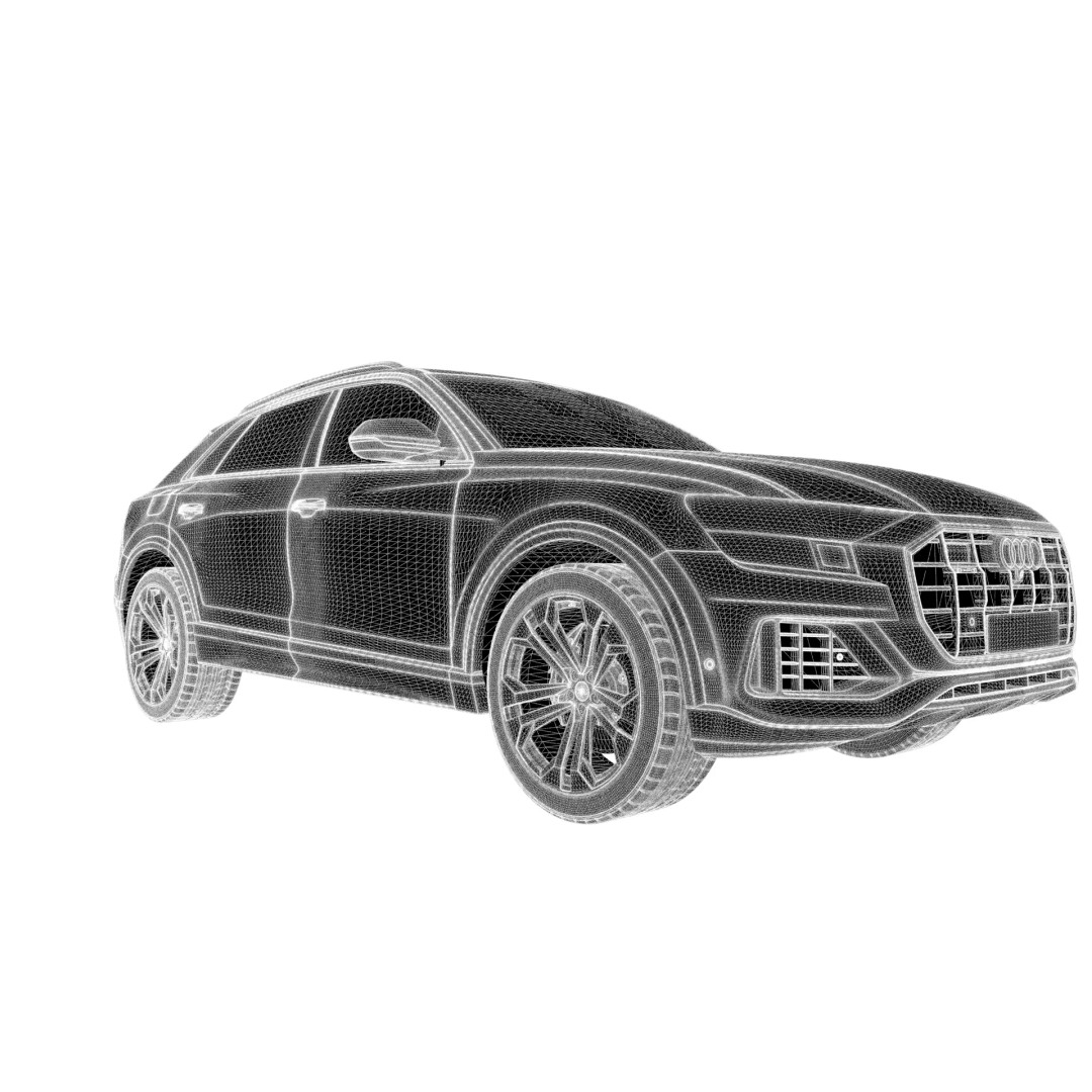Audi Q8 3D Model – Rigged Low Poly Game Asset, FBX, OBJ - View 24