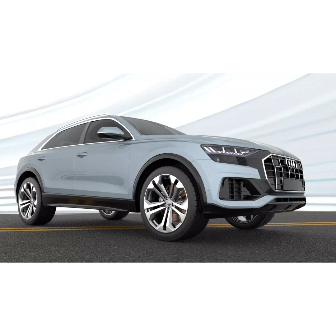Audi Q8 3D Model – Rigged Low Poly Game Asset, FBX, OBJ - View 4