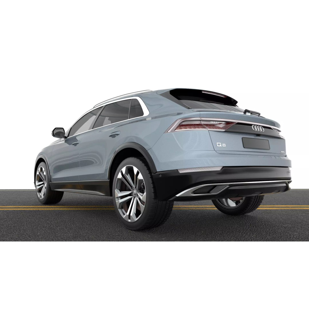 Audi Q8 3D Model – Rigged Low Poly Game Asset, FBX, OBJ - View 7