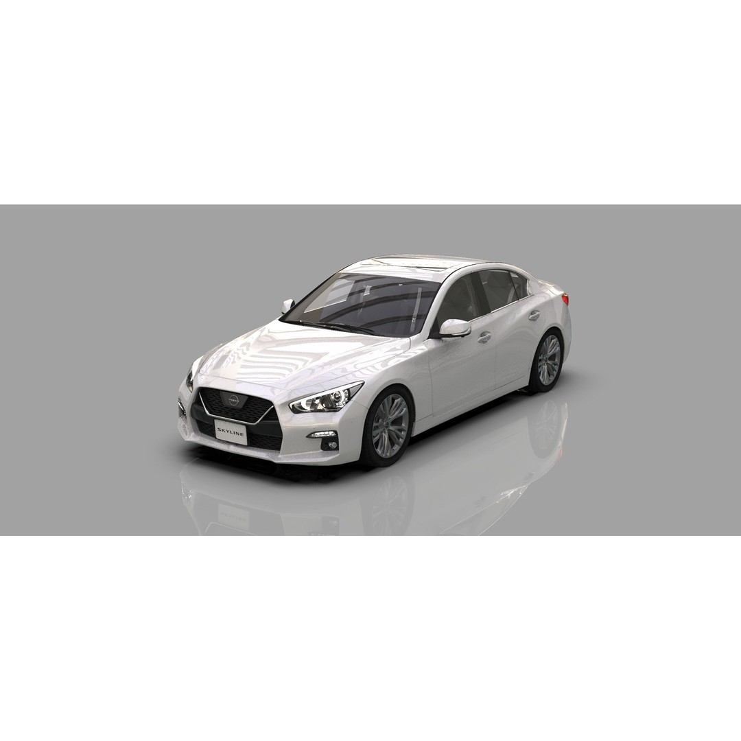 Nissan Skyline RV37 2020 3D Model – High Poly Interior, FBX, Blender - View 13