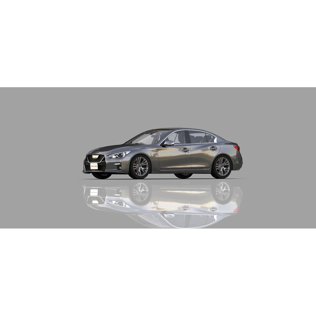 Nissan Skyline RV37 2020 3D Model – High Poly Interior, FBX, Blender - View 15