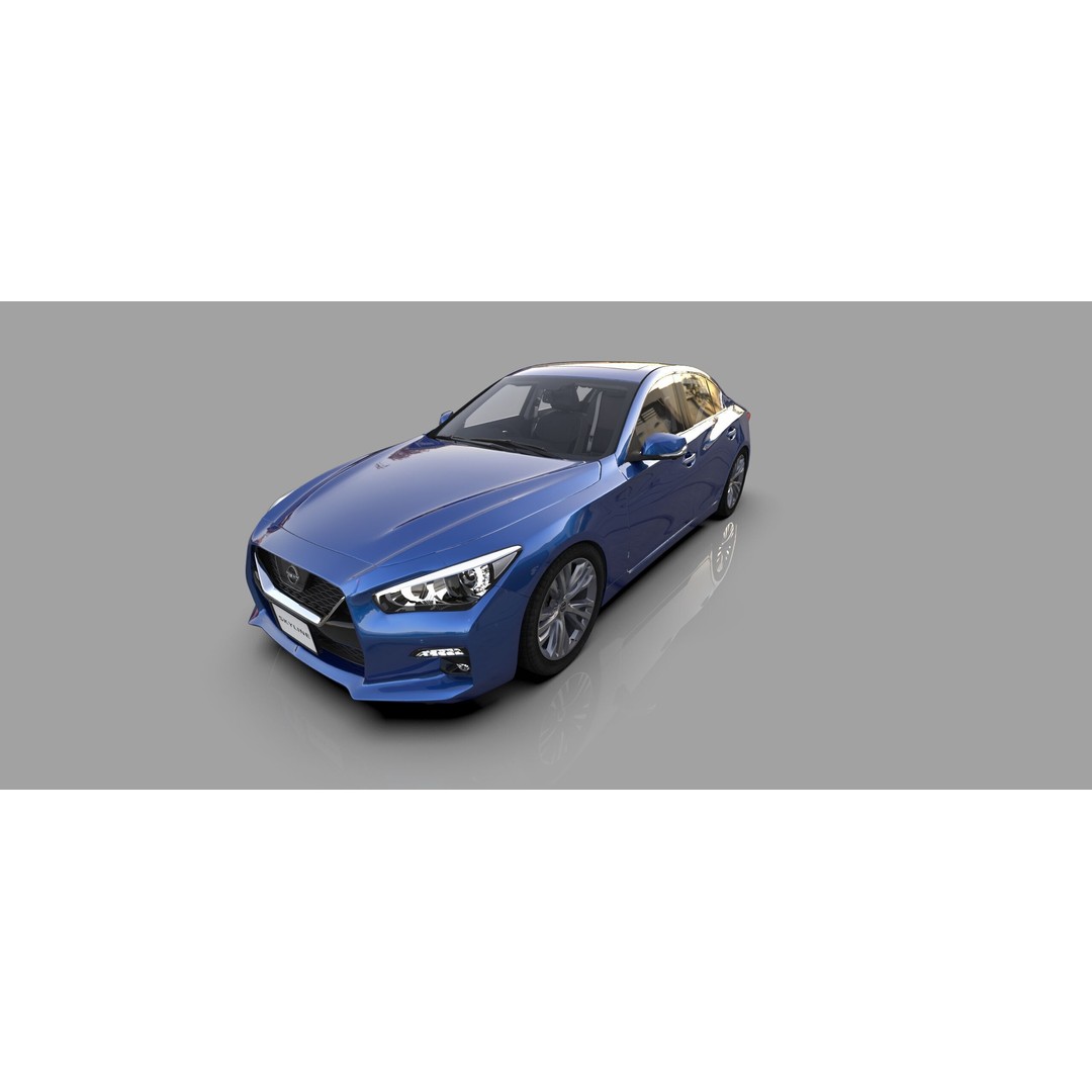 Nissan Skyline RV37 2020 3D Model – High Poly Interior, FBX, Blender - View 22