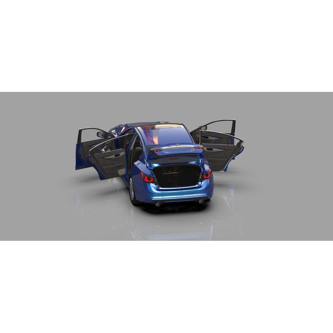 Nissan Skyline RV37 2020 3D Model – High Poly Interior, FBX, Blender - View 28