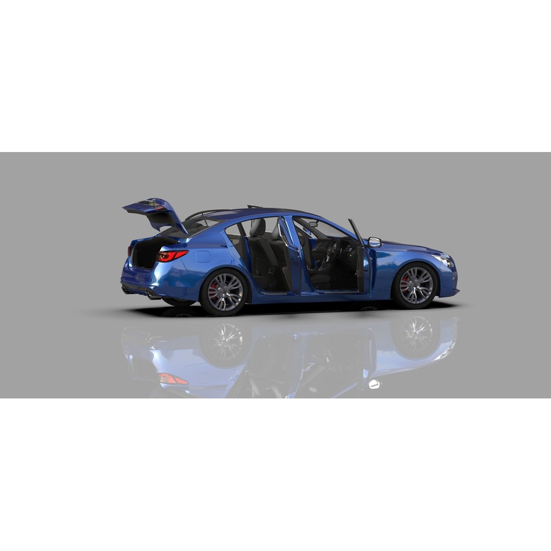 Nissan Skyline RV37 2020 3D Model – High Poly Interior, FBX, Blender - View 29