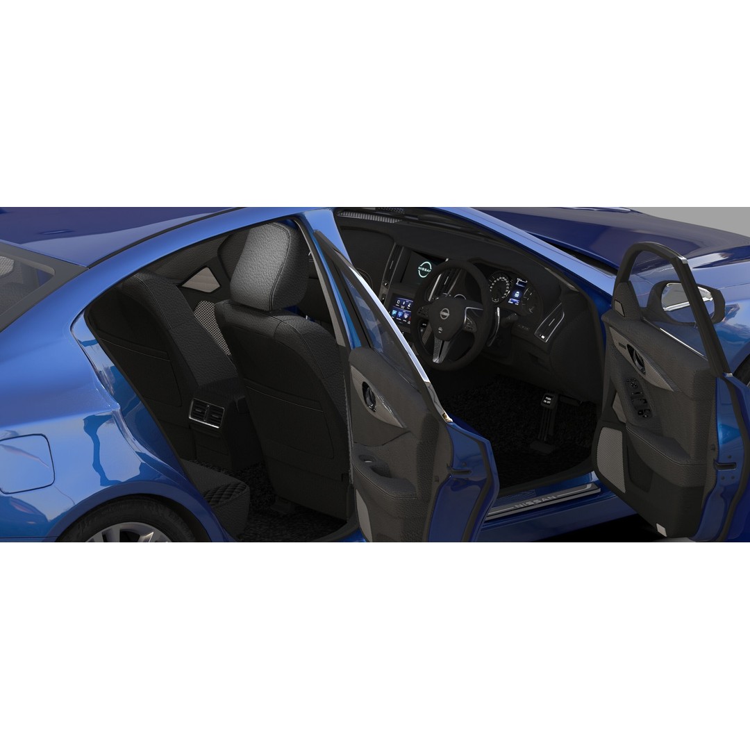 Nissan Skyline RV37 2020 3D Model – High Poly Interior, FBX, Blender - View 31