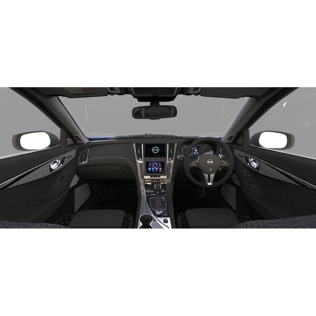 Nissan Skyline RV37 2020 3D Model – High Poly Interior, FBX, Blender - View 32