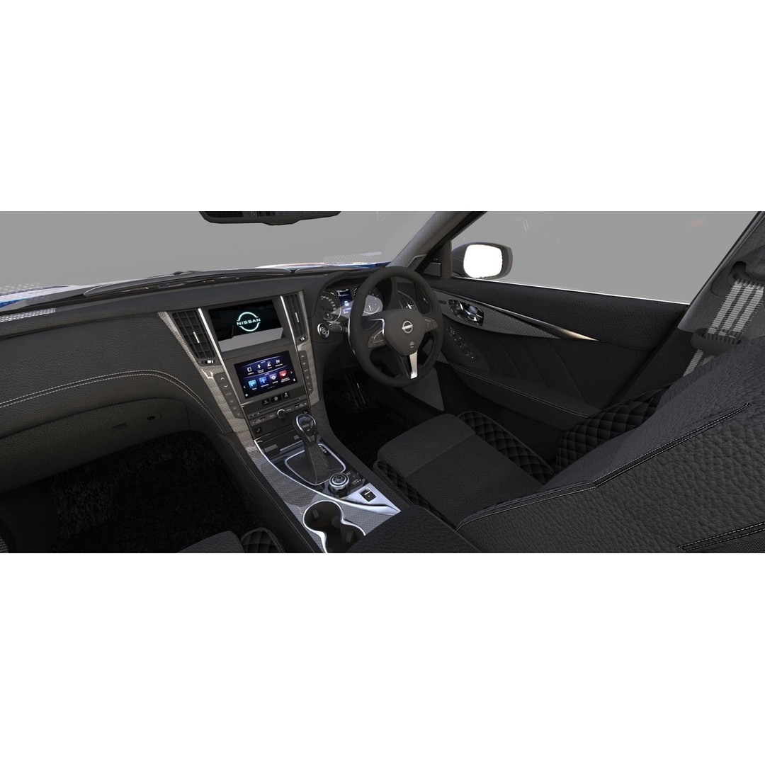 Nissan Skyline RV37 2020 3D Model – High Poly Interior, FBX, Blender - View 33