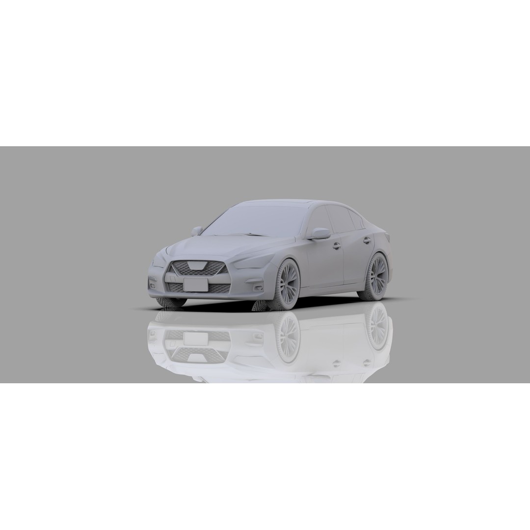 Nissan Skyline RV37 2020 3D Model – High Poly Interior, FBX, Blender - View 37