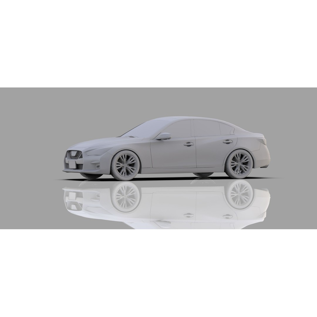 Nissan Skyline RV37 2020 3D Model – High Poly Interior, FBX, Blender - View 38