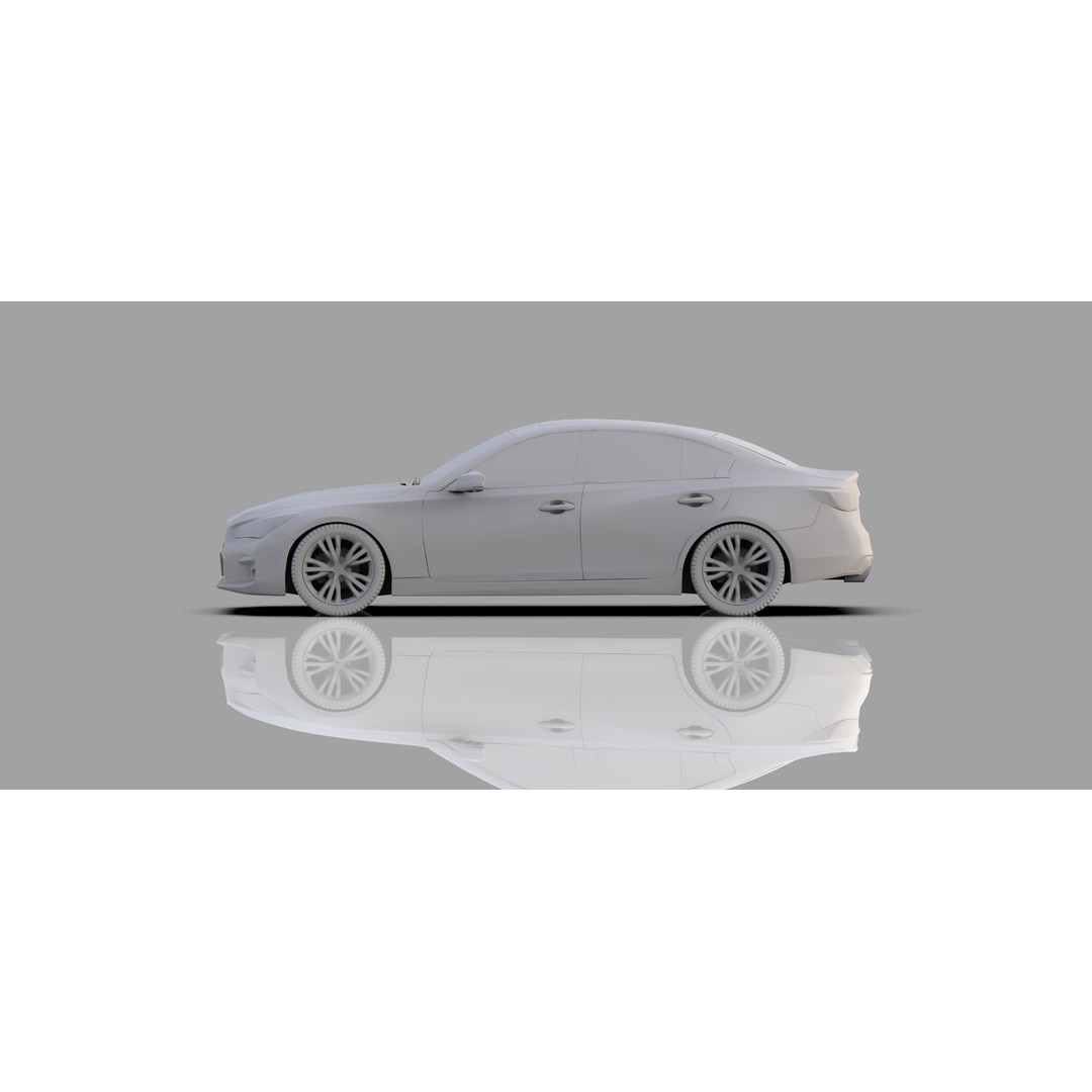 Nissan Skyline RV37 2020 3D Model – High Poly Interior, FBX, Blender - View 39