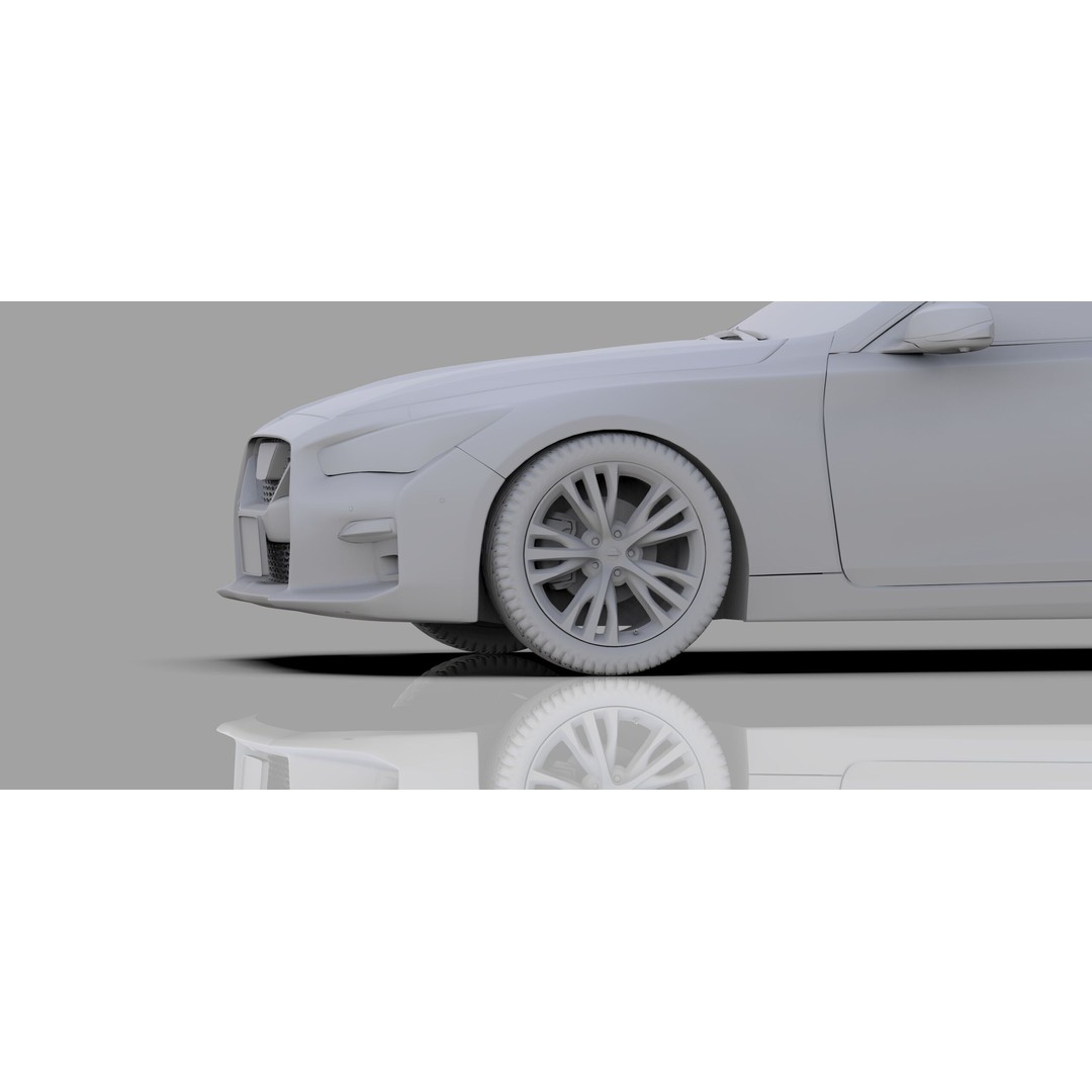Nissan Skyline RV37 2020 3D Model – High Poly Interior, FBX, Blender - View 41