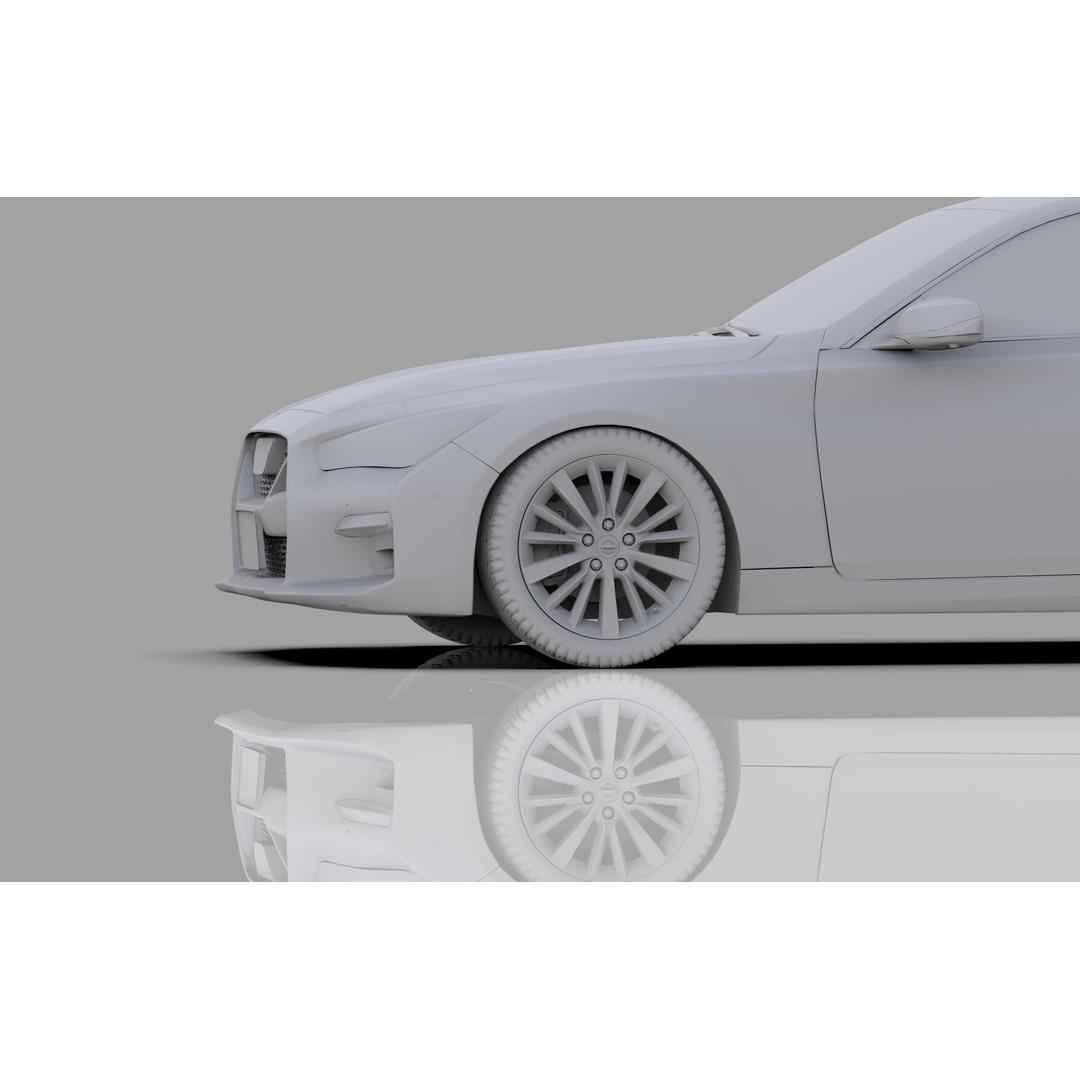 Nissan Skyline RV37 2020 3D Model – High Poly Interior, FBX, Blender - View 42
