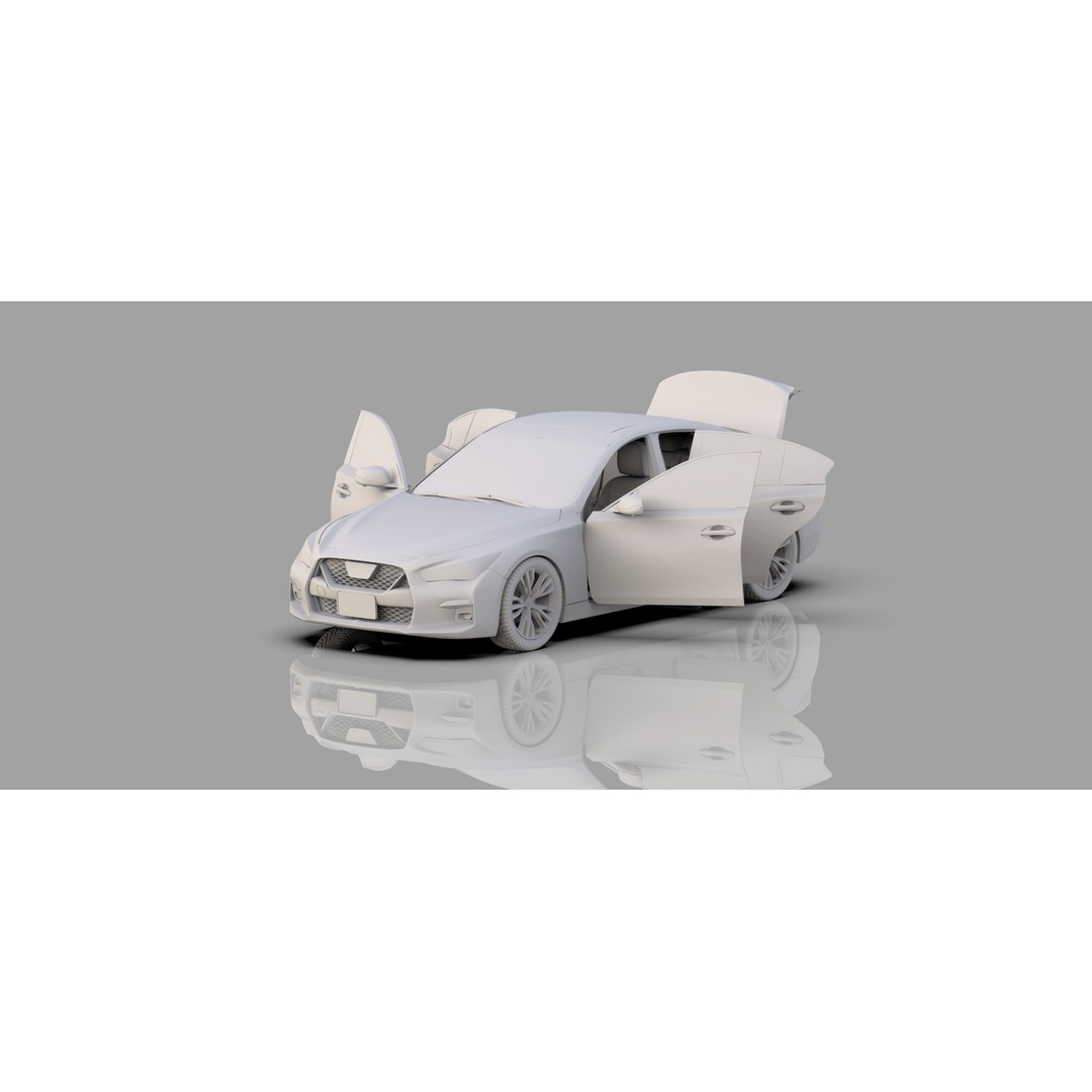 Nissan Skyline RV37 2020 3D Model – High Poly Interior, FBX, Blender - View 44
