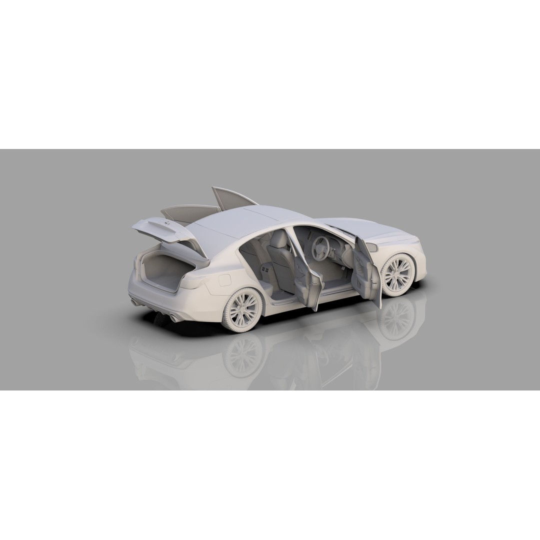 Nissan Skyline RV37 2020 3D Model – High Poly Interior, FBX, Blender - View 45