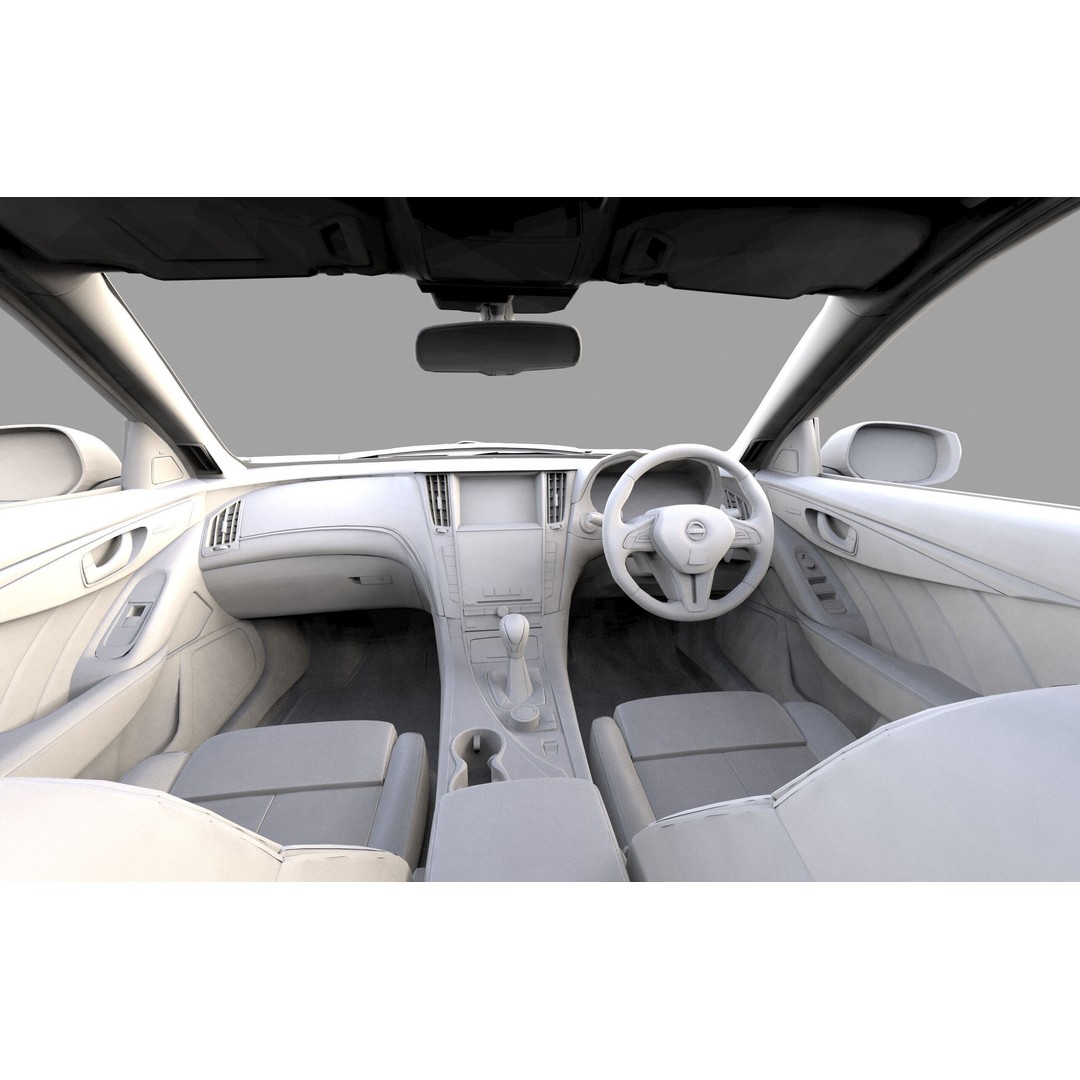 Nissan Skyline RV37 2020 3D Model – High Poly Interior, FBX, Blender - View 46