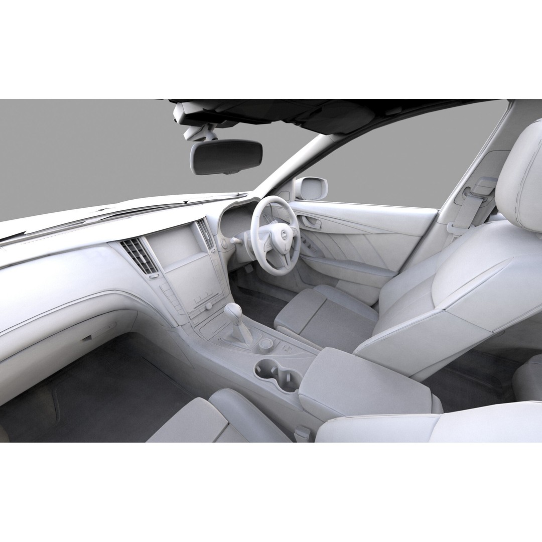 Nissan Skyline RV37 2020 3D Model – High Poly Interior, FBX, Blender - View 47