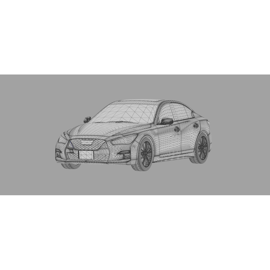 Nissan Skyline RV37 2020 3D Model – High Poly Interior, FBX, Blender - View 52