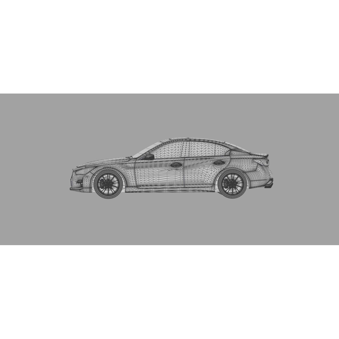 Nissan Skyline RV37 2020 3D Model – High Poly Interior, FBX, Blender - View 53