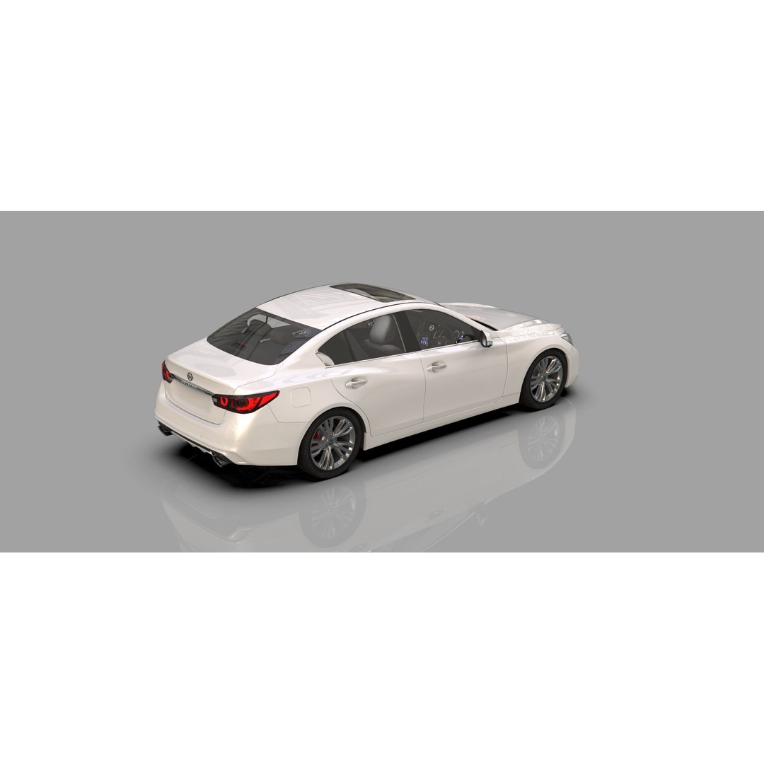 Nissan Skyline RV37 2020 3D Model – High Poly Interior, FBX, Blender - View 7