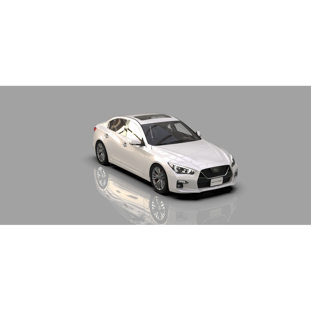 Nissan Skyline RV37 2020 3D Model – High Poly Interior, FBX, Blender - View 8