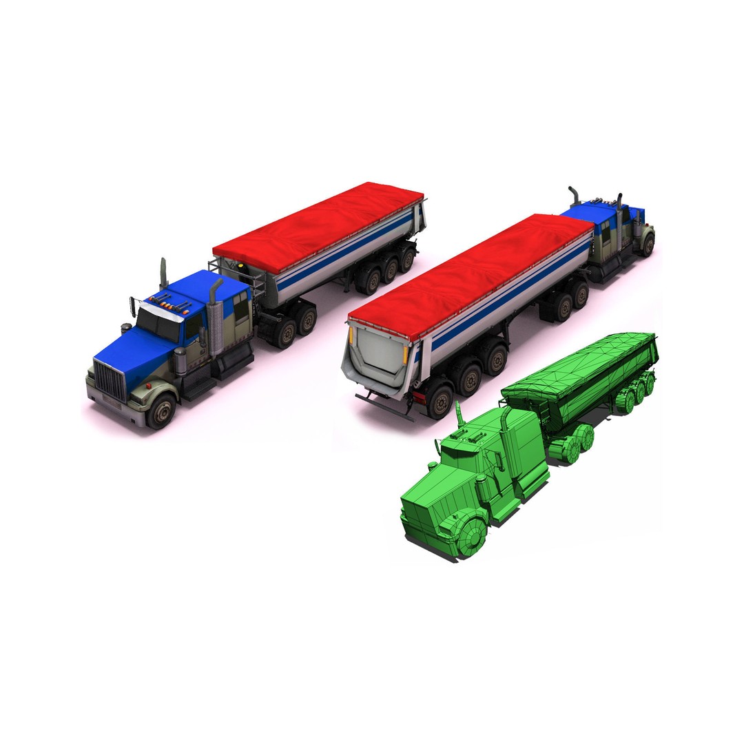 Extreme Vehicle Pack 3D Model – Low Poly Game Asset, FBX & OBJ - View 4