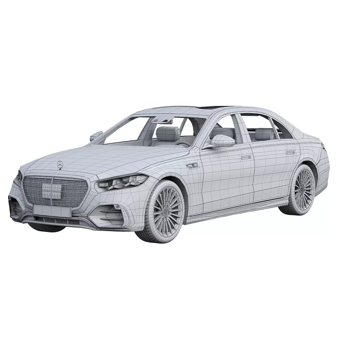 2027 Mercedes-Benz S-Class W223 3D Model – Luxury Sedan, PBR Textures, FBX - View 10