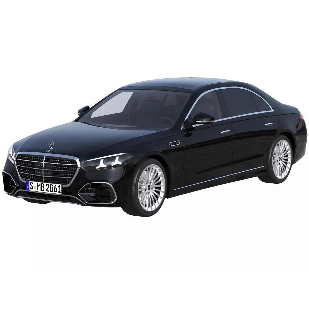 2027 Mercedes-Benz S-Class W223 3D Model – Luxury Sedan, PBR Textures, FBX - View 2