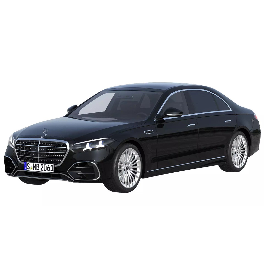 2027 Mercedes-Benz S-Class W223 3D Model – Luxury Sedan, PBR Textures, FBX - View 3