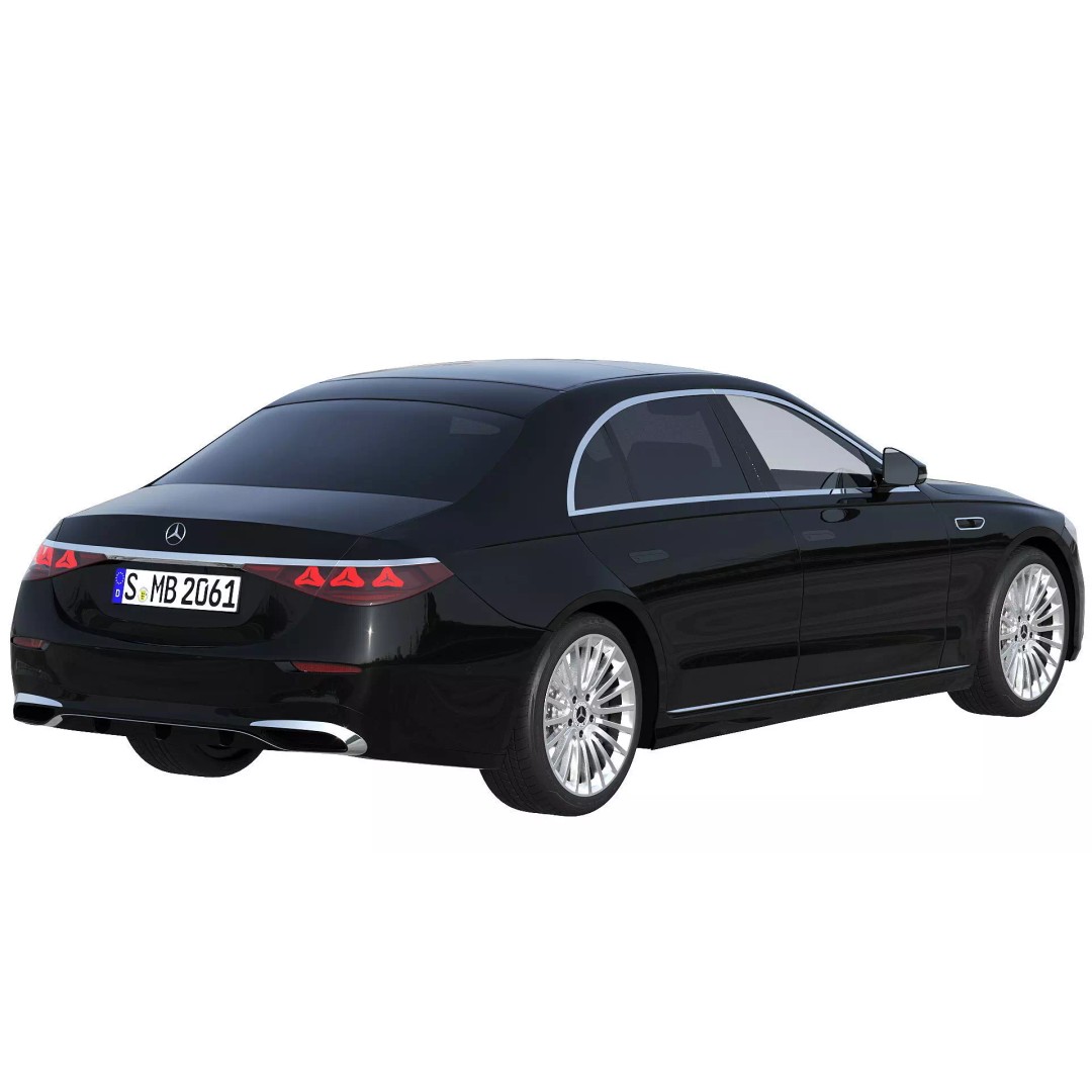 2027 Mercedes-Benz S-Class W223 3D Model – Luxury Sedan, PBR Textures, FBX - View 4