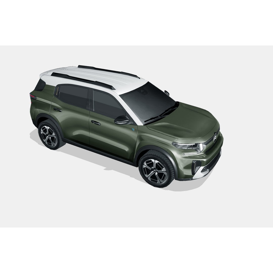 Citroen C3 Aircross 3D Model – Low Poly SUV, FBX, Game Ready - View 15