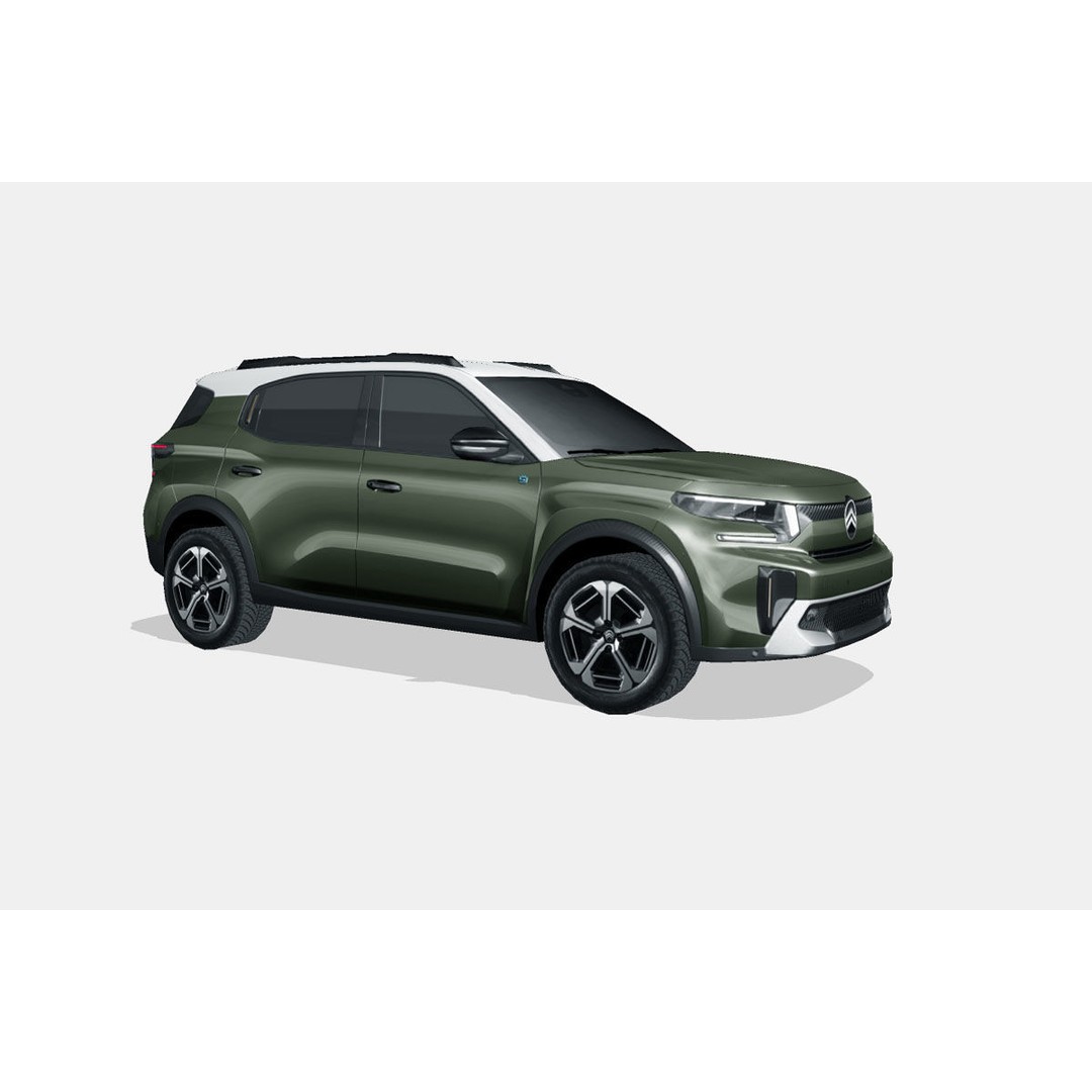 Citroen C3 Aircross 3D Model – Low Poly SUV, FBX, Game Ready - View 16