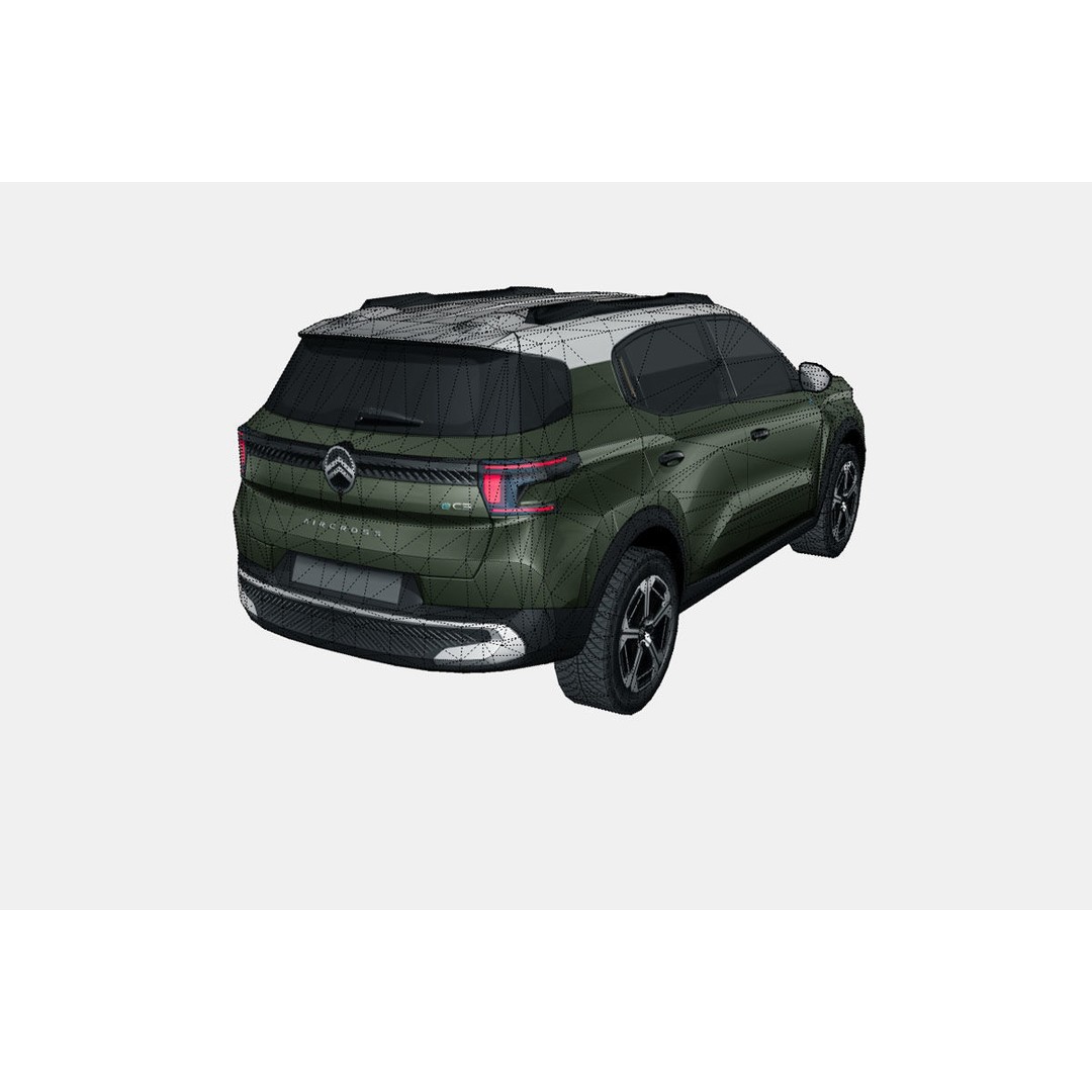 Citroen C3 Aircross 3D Model – Low Poly SUV, FBX, Game Ready - View 18