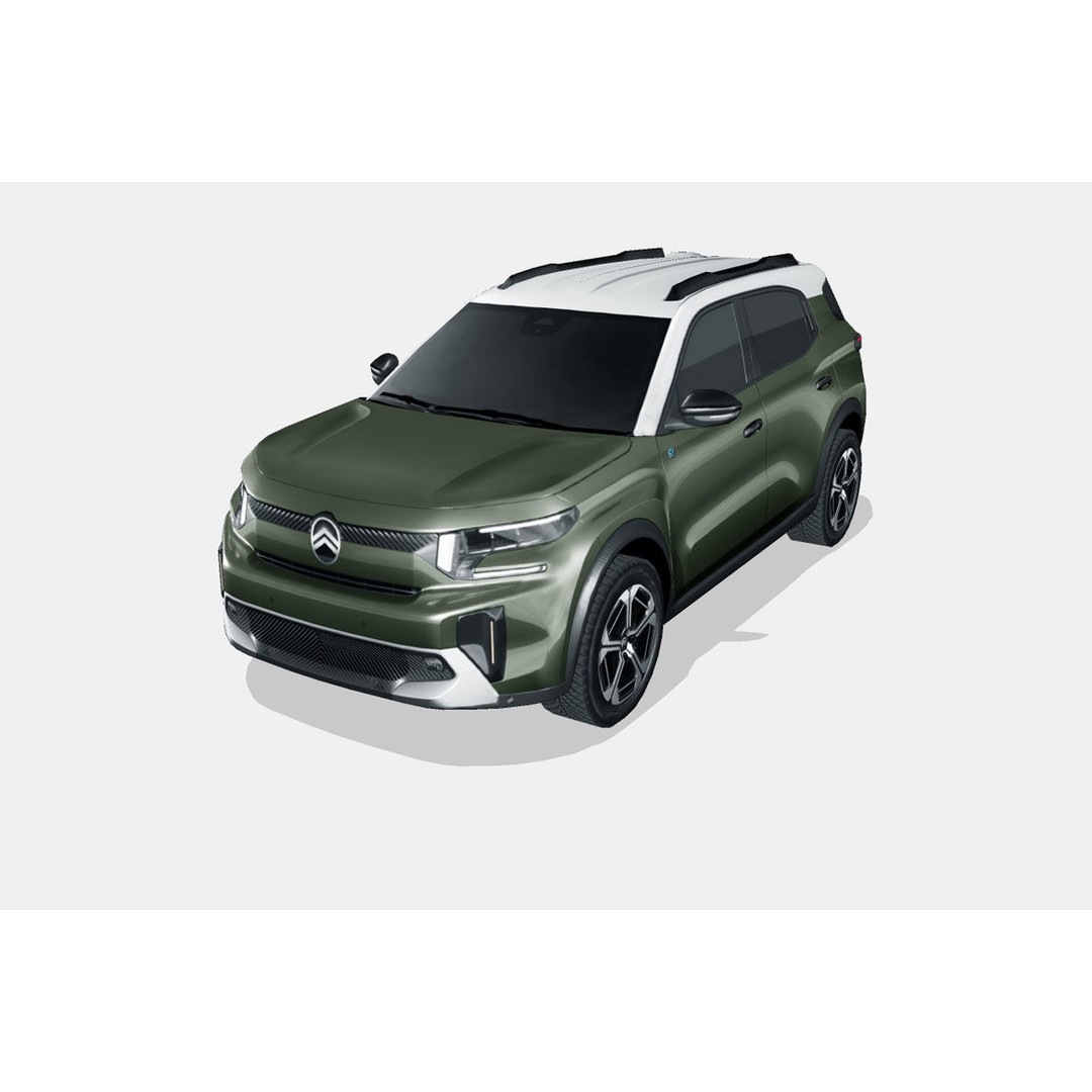 Citroen C3 Aircross 3D Model – Low Poly SUV, FBX, Game Ready - View 6