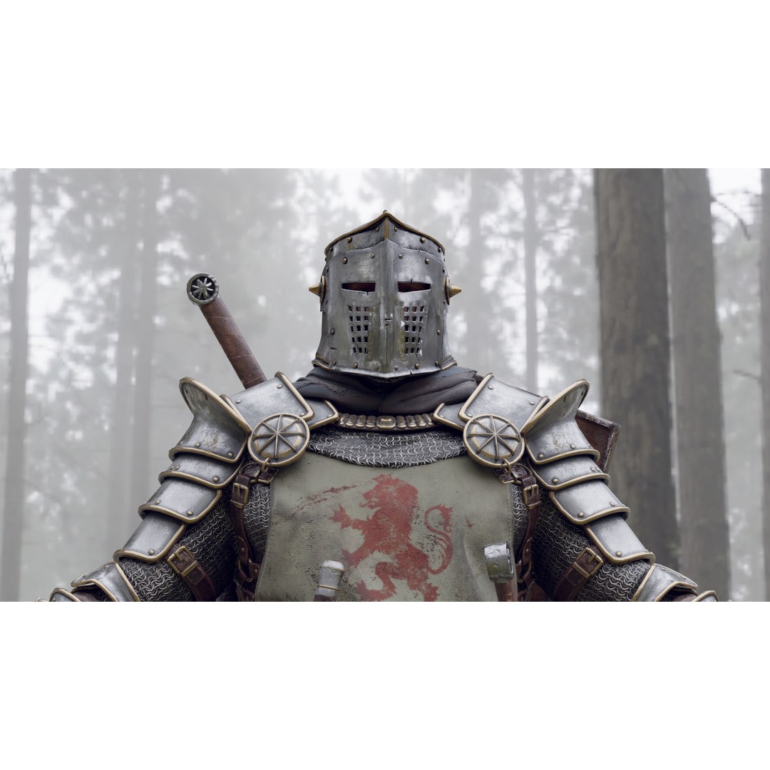 Crusader Knight 3D Model – Low Poly Game Ready Character, FBX - View 12