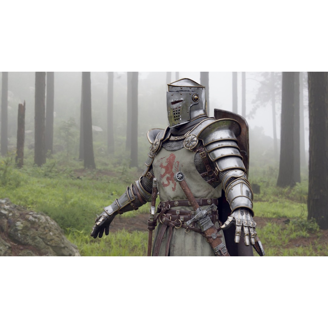 Crusader Knight 3D Model – Low Poly Game Ready Character, FBX - View 28