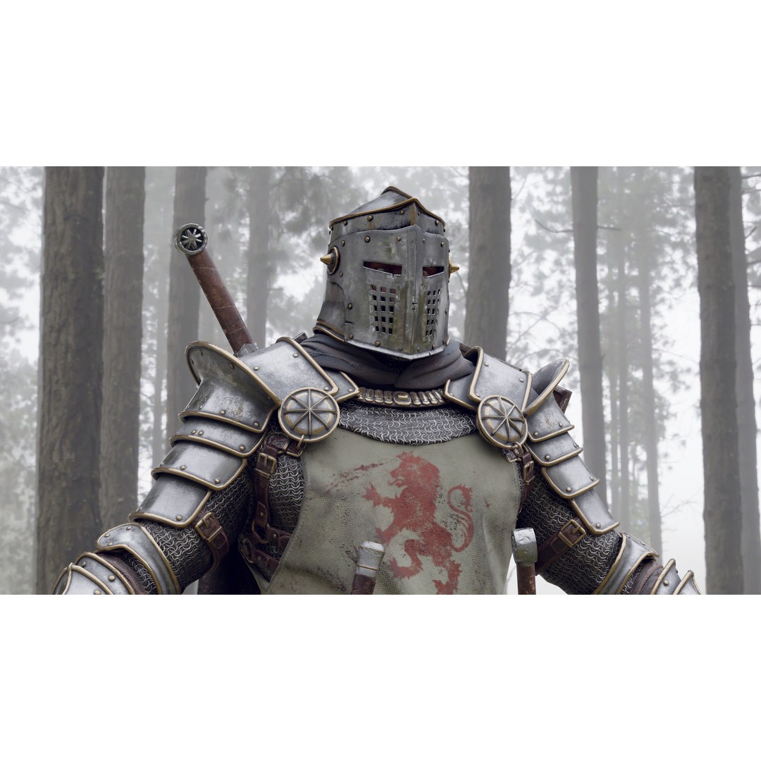 Crusader Knight 3D Model – Low Poly Game Ready Character, FBX - View 30