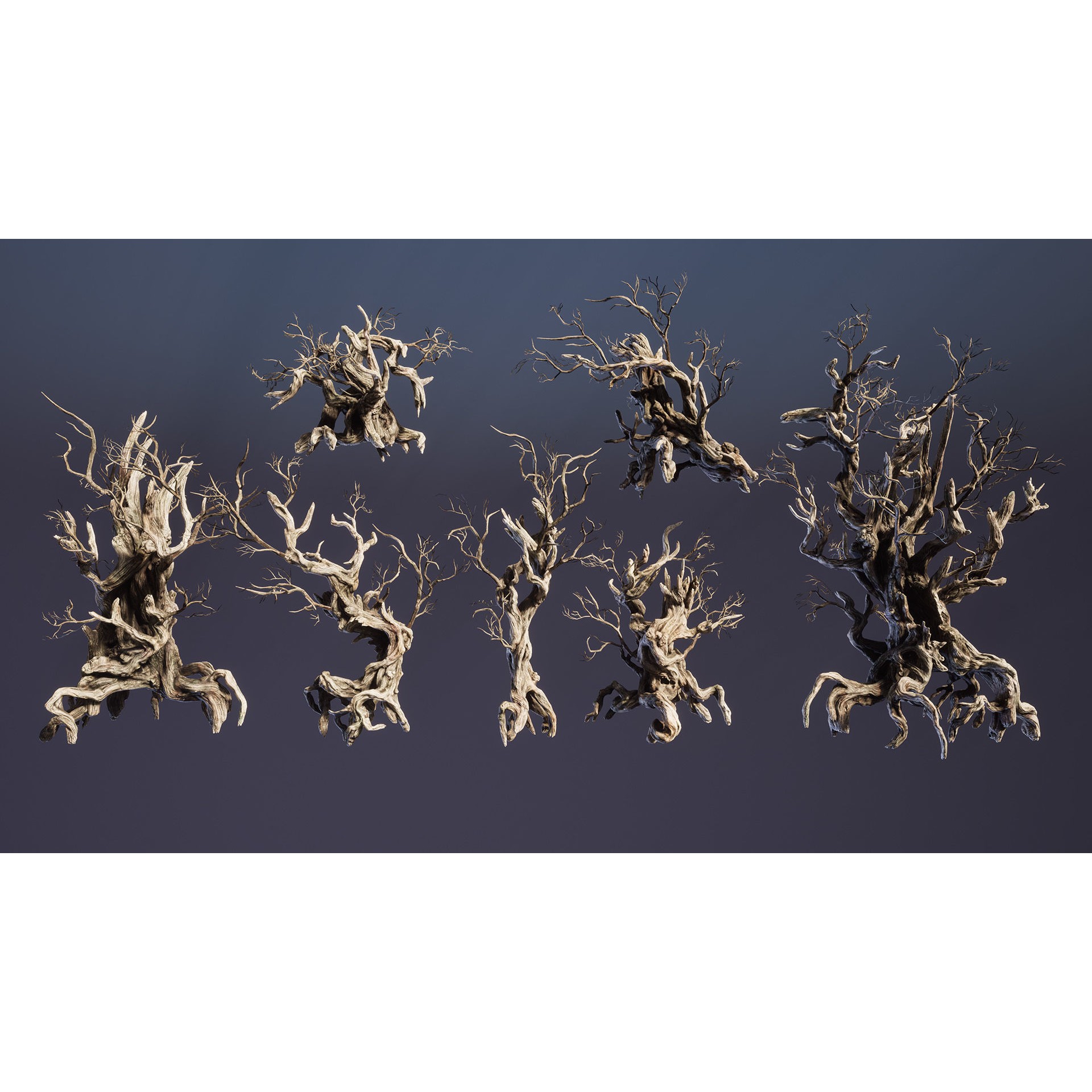 Twisted Snags - Low-Poly Game-Ready 3D Model - View 13