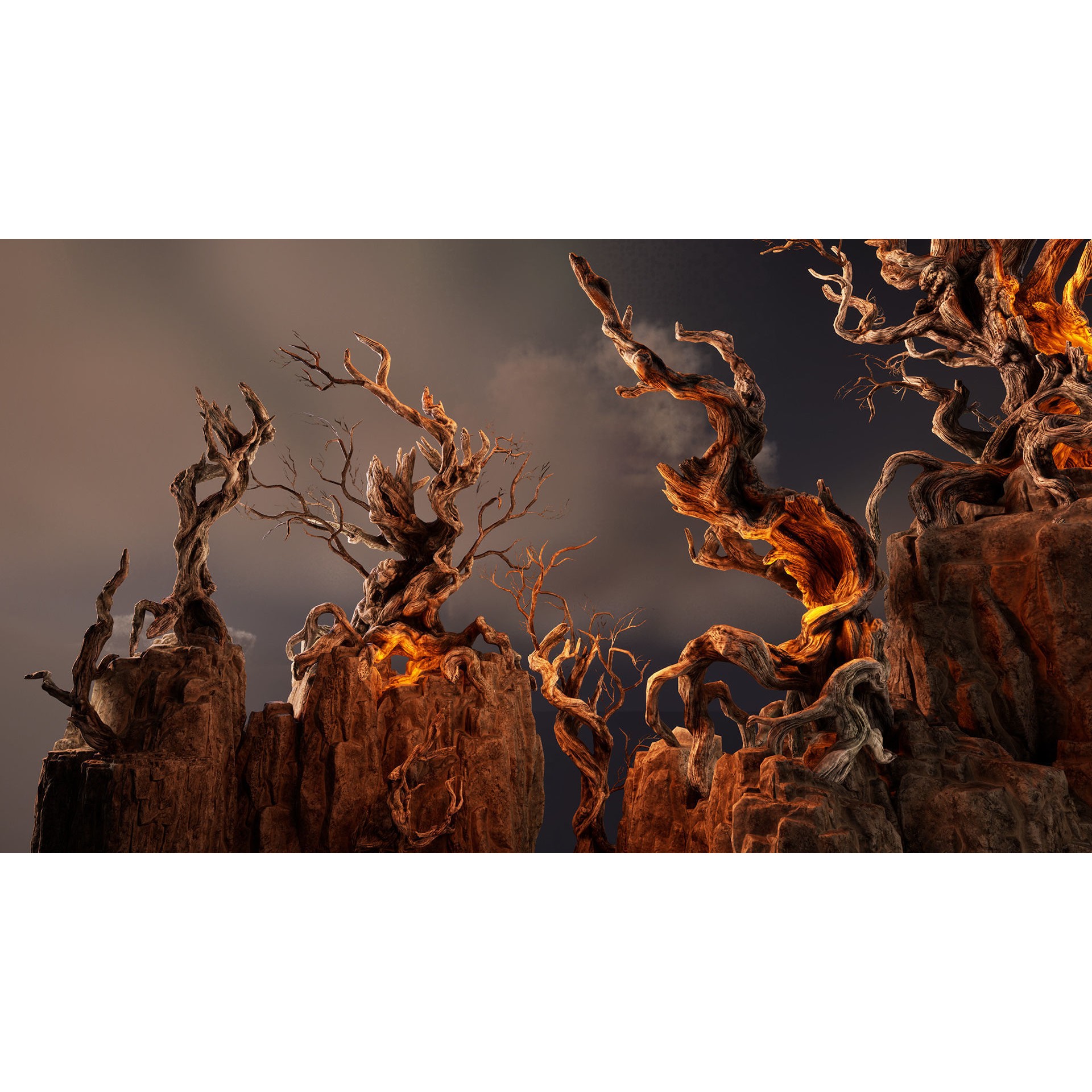 Twisted Snags - Low-Poly Game-Ready 3D Model - View 5