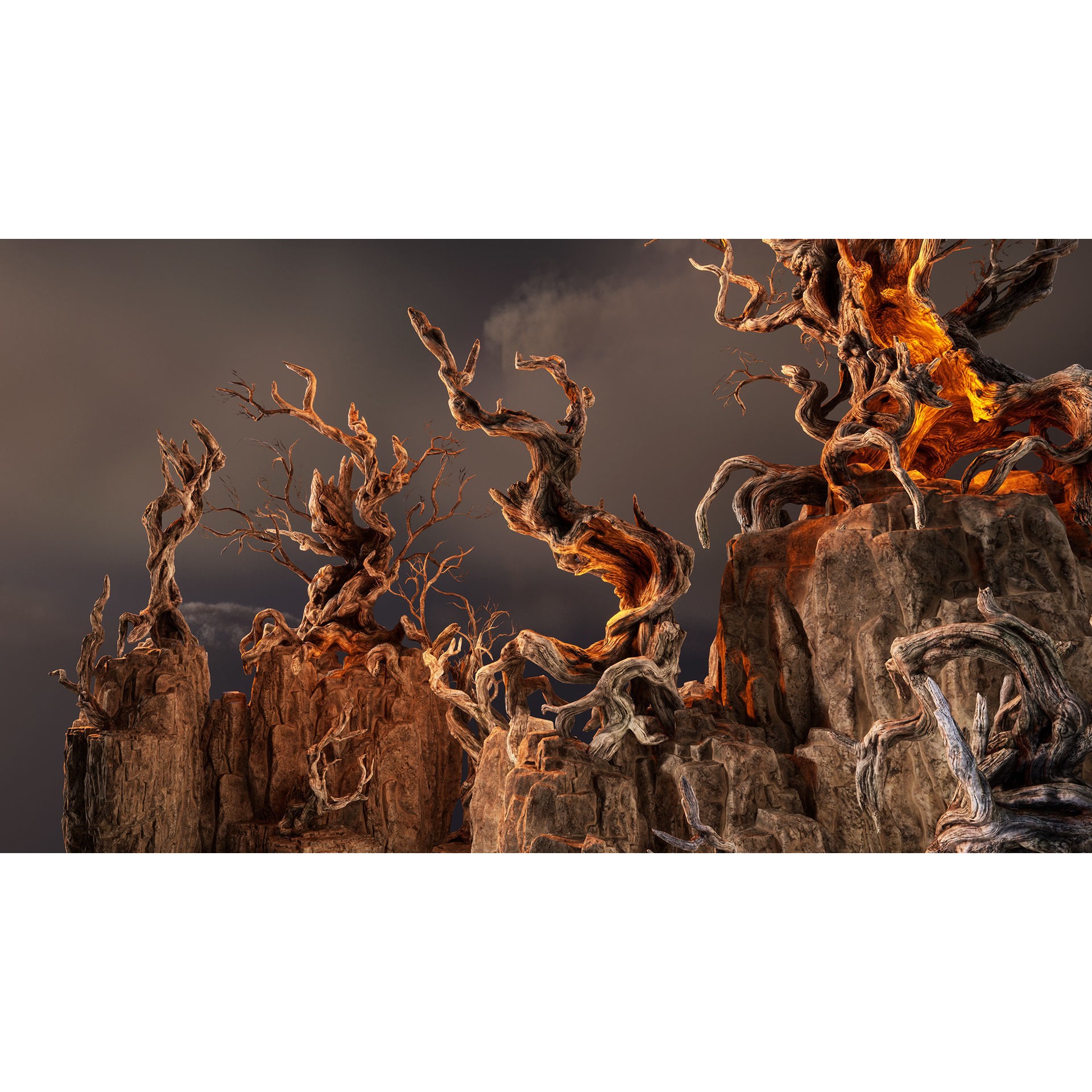 Twisted Snags - Low-Poly Game-Ready 3D Model - View 6