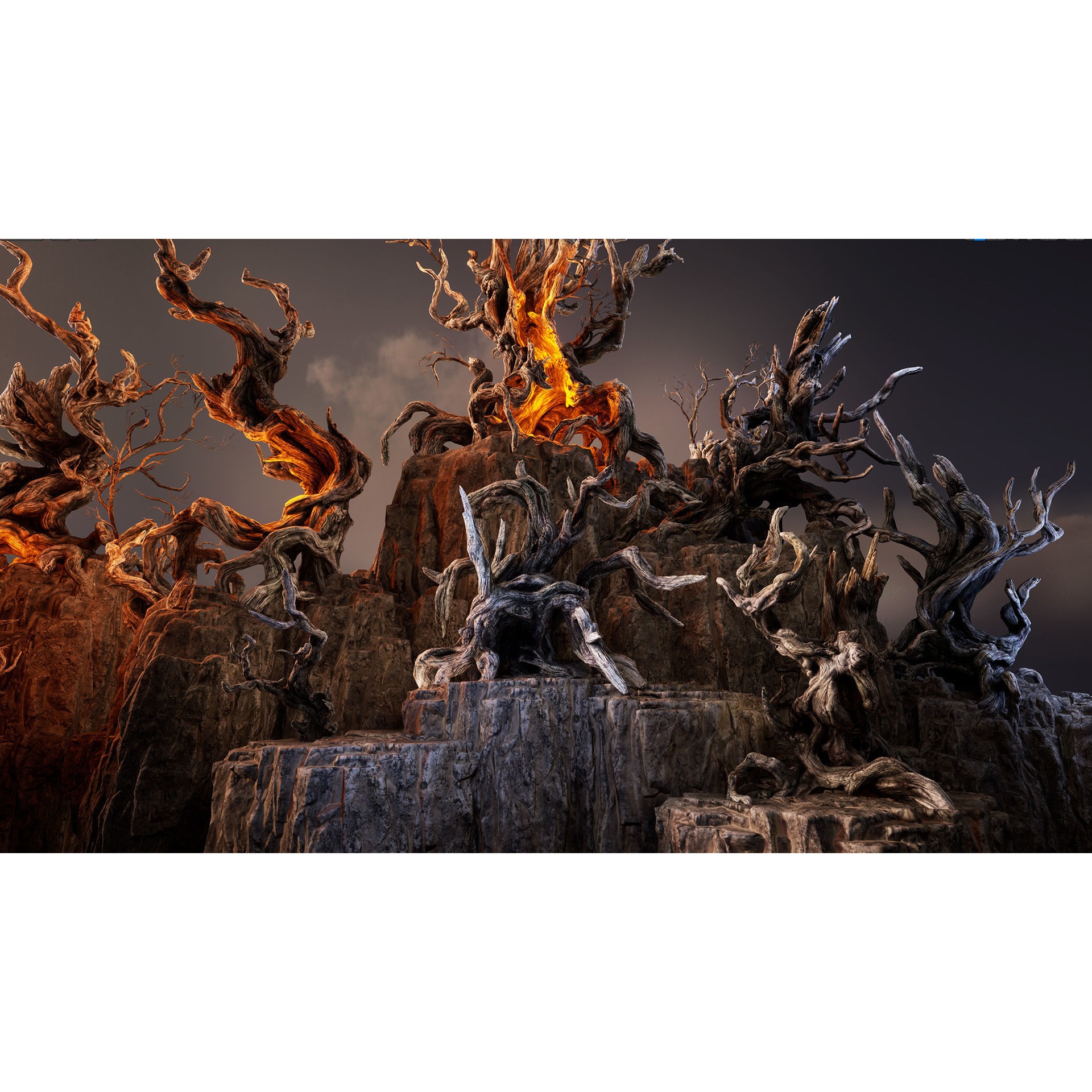 Twisted Snags - Low-Poly Game-Ready 3D Model - View 7