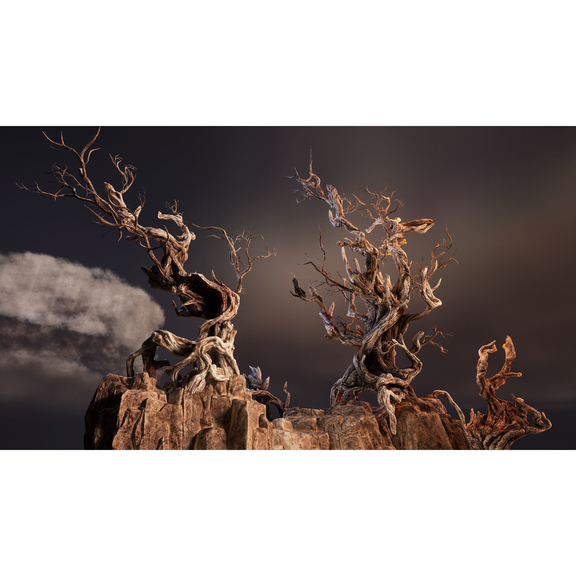 Twisted Snags - Low-Poly Game-Ready 3D Model - View 8