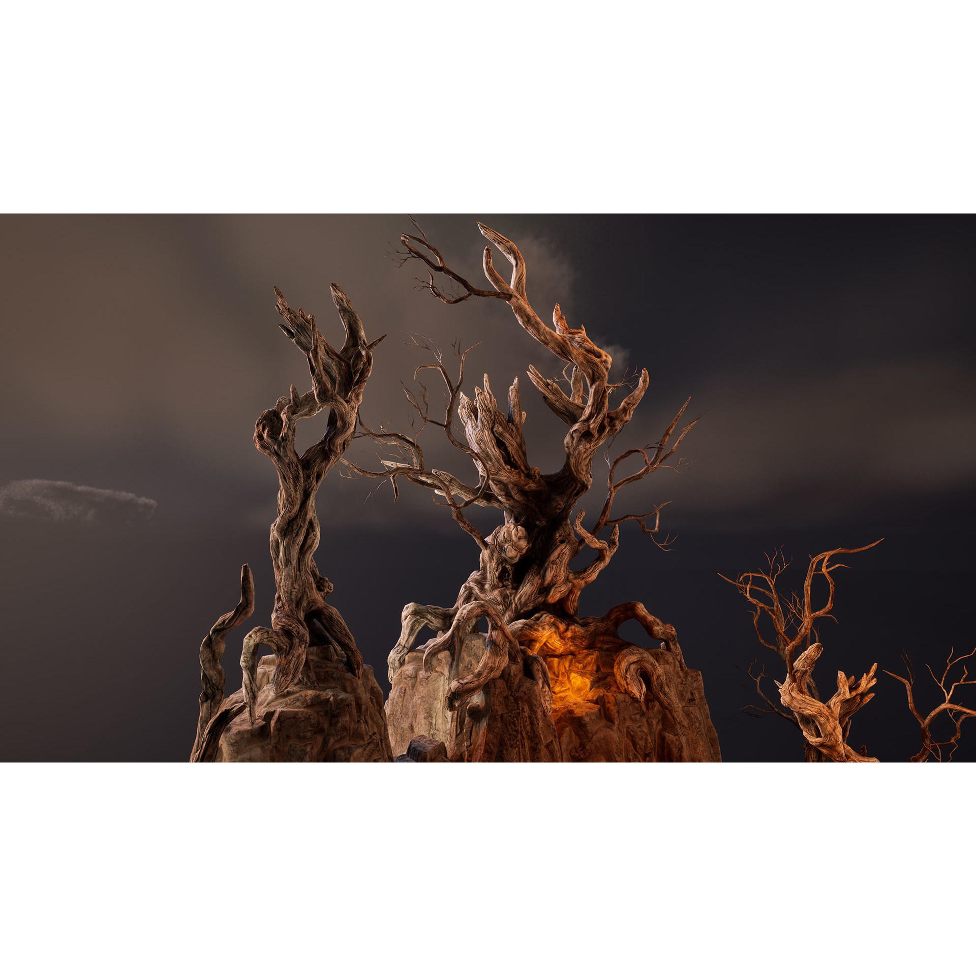 Twisted Snags - Low-Poly Game-Ready 3D Model - View 9