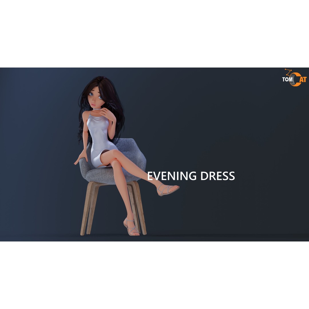 Tory Rigged Woman Character 3D Model – Stylized Blender Asset, PBR Textures - View 8